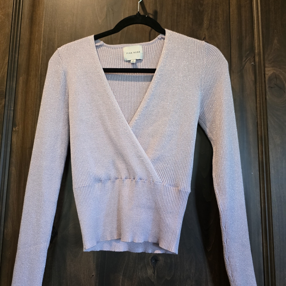 Pink Rose Women's Lavender Sweater